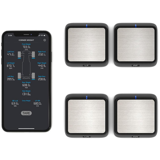 SKYRC Wireless Corner Scale System provides real-time corner weight data for RC Cars.