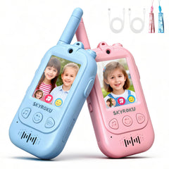 SKYROKU 2nd Gen blue unit enabling private video calls for kid-friendly adventures.