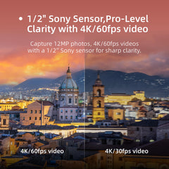 Skyrover S1 3-axis gimbal stabilizes footage for smooth shots in wind.