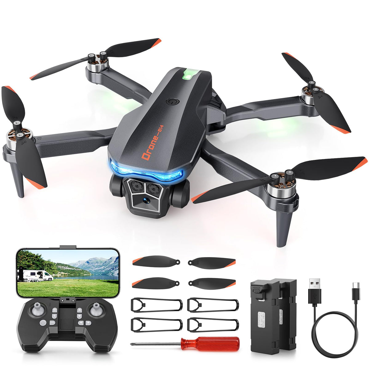 Skyvoyant drone with 2K camera for stabilized aerial footage
