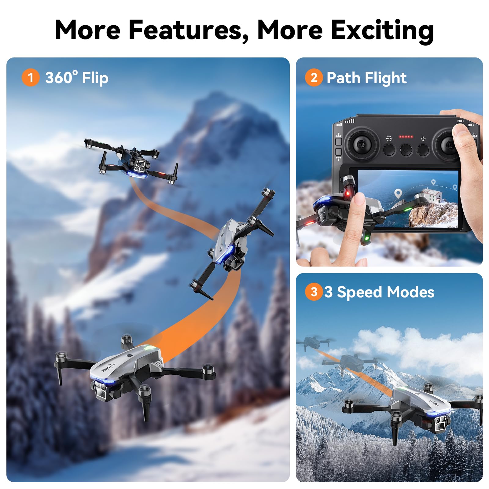 Skyvoyant drone weighs under 250g for easy, registration-free flights.