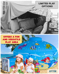 Skywin Air Tent deflated and stored away after play.