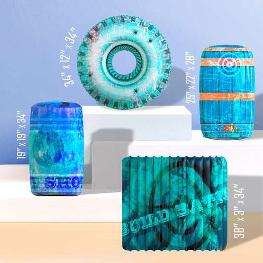 Skywin battlefield obstacles in blue enabling varied layouts for engaging play.