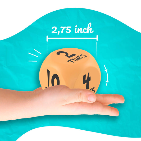 Skywin foam dice with soft cover designed for safe handling.