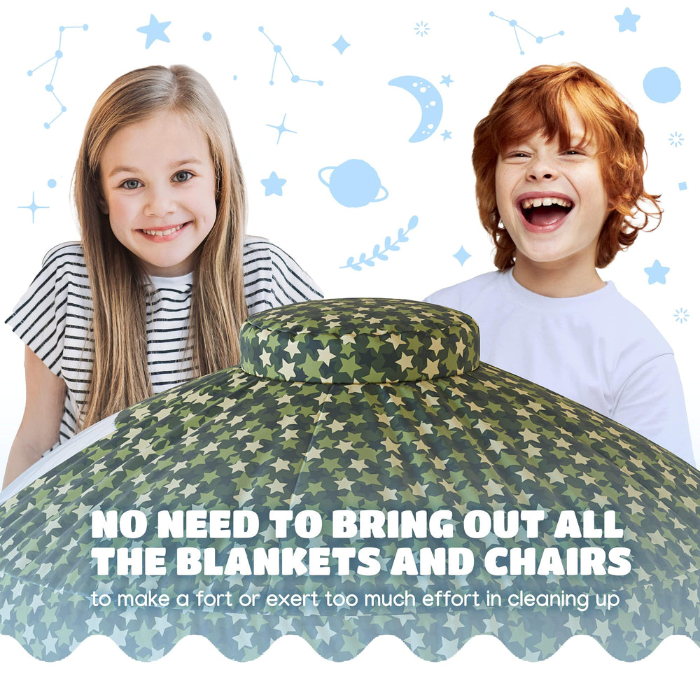 Skywin jumbo secret base invites cozy family fun and storytelling.