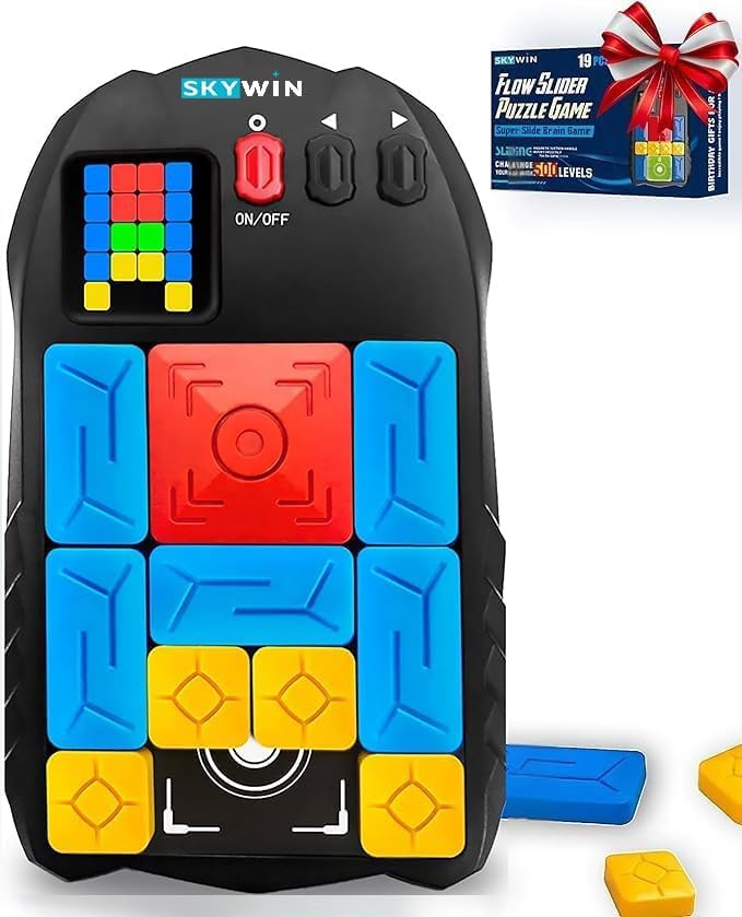 Skywin Klotski Supper Slide front view for portable brain training.