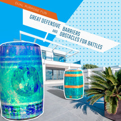 Skywin laser tag bunkers blue design improves visibility during fast-paced rounds.