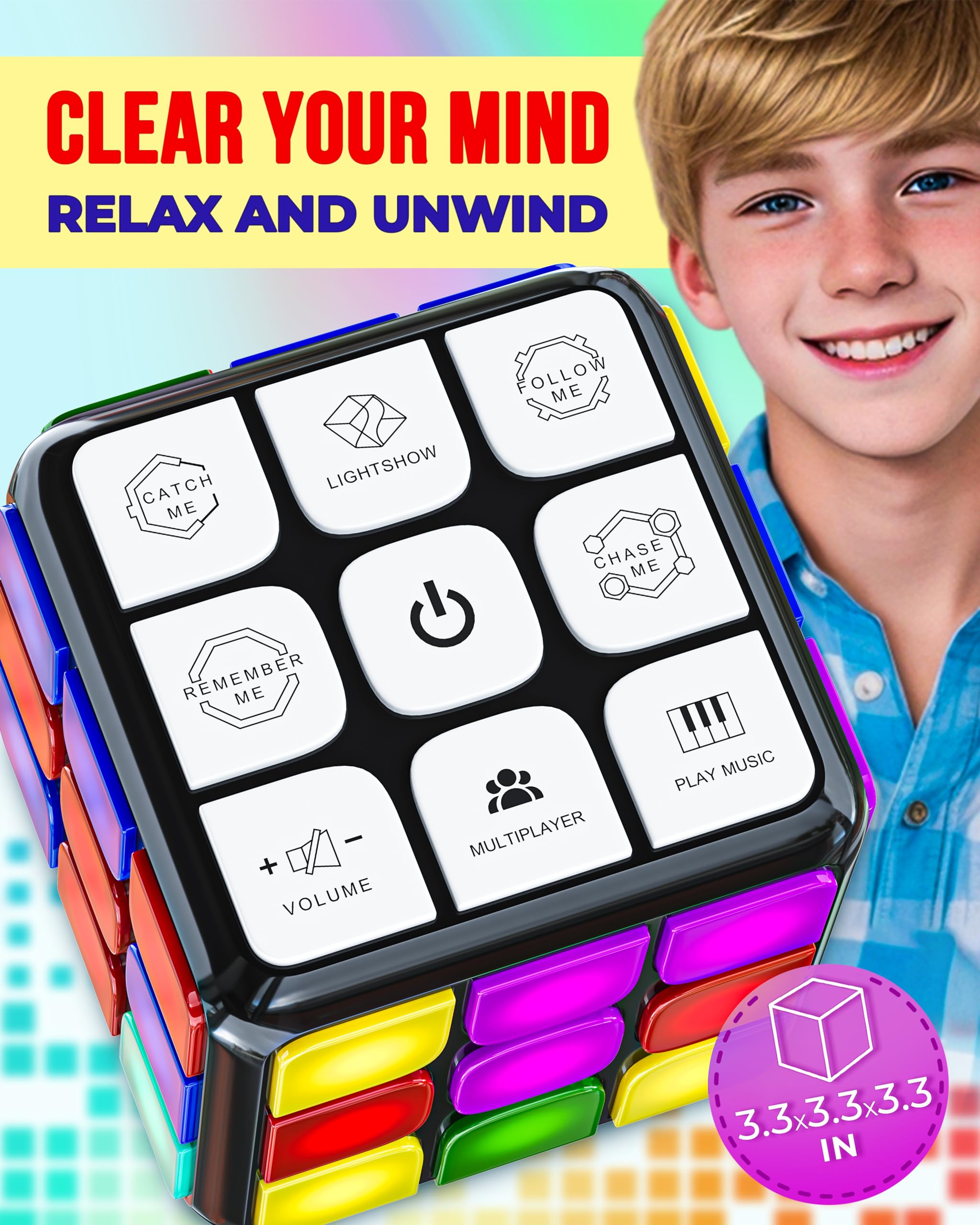 LEDs lighting in action illustrate lively family-friendly puzzle challenges