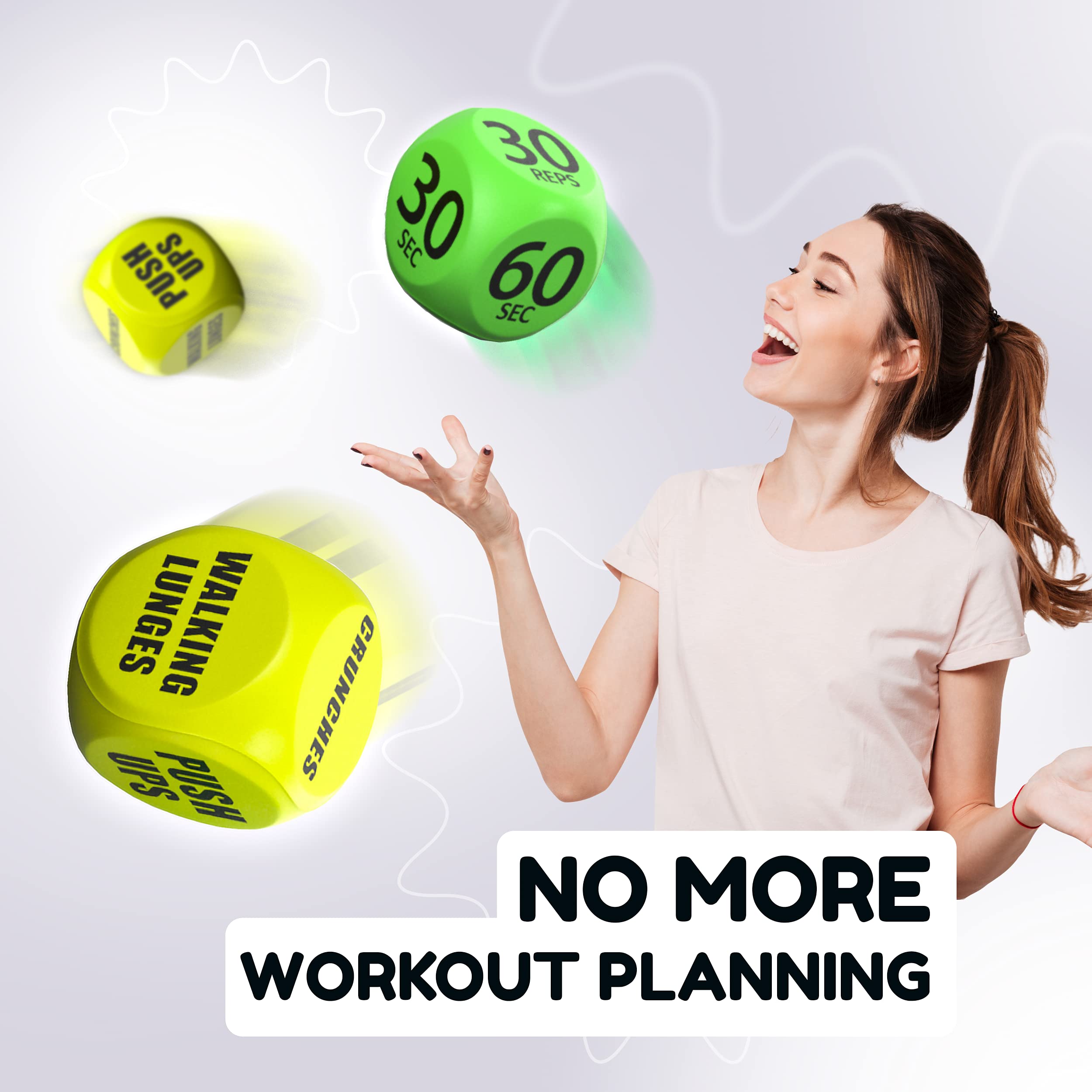 Skywin TidyFriend gift-ready yellow dice for fitness lovers and teens.