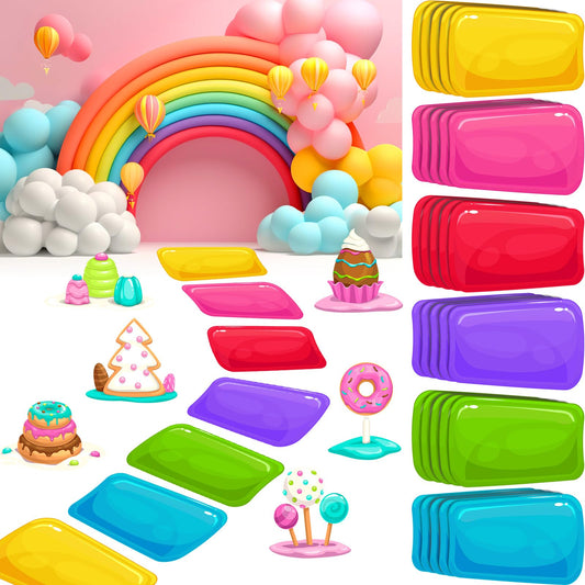 Skyygemm candy floor stickers set of 30 for vibrant party decoration.