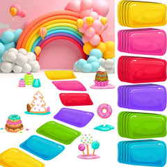Skyygemm candy floor stickers set of 30 for vibrant party decoration.