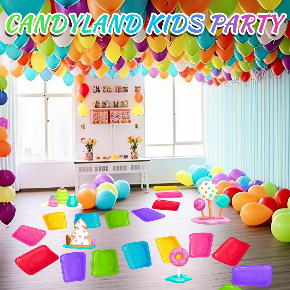 Skyygemm easy-application floor decals simplify party setup.