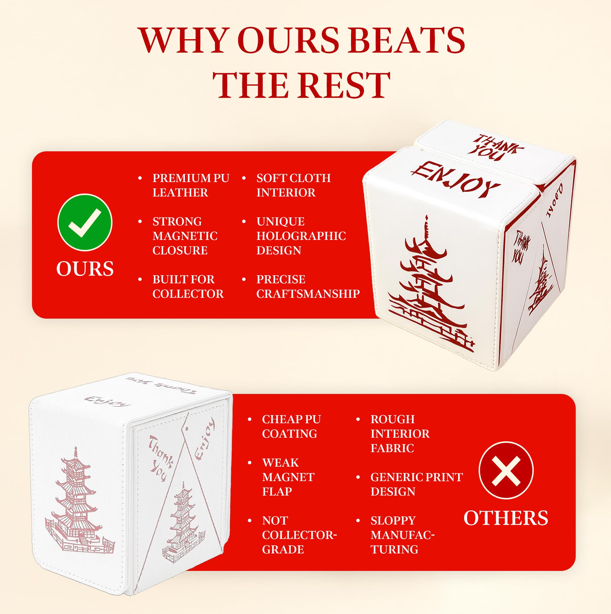 Inside panda design adds playful charm while safeguarding your collection.