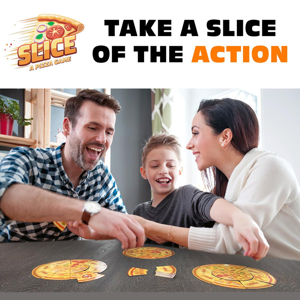 Slice pizza card game score tracker keeps groups organized and engaged.