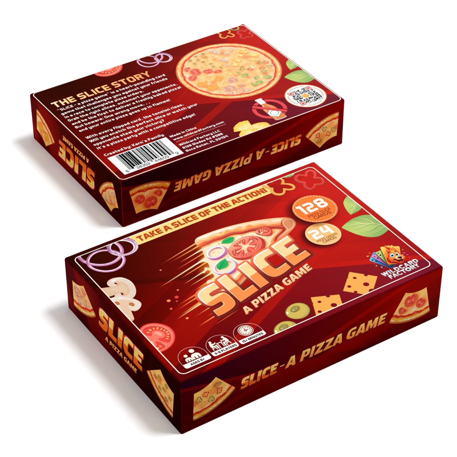 Slice pizza card game slapping action creates quick, humorous competition for everyone.