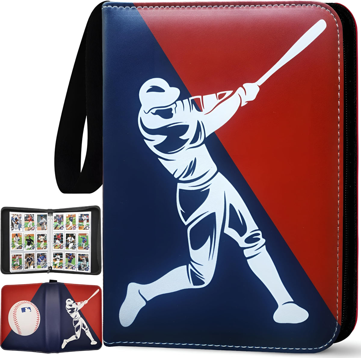 Slonser baseball card binder with 9-pocket pages for easy organization.