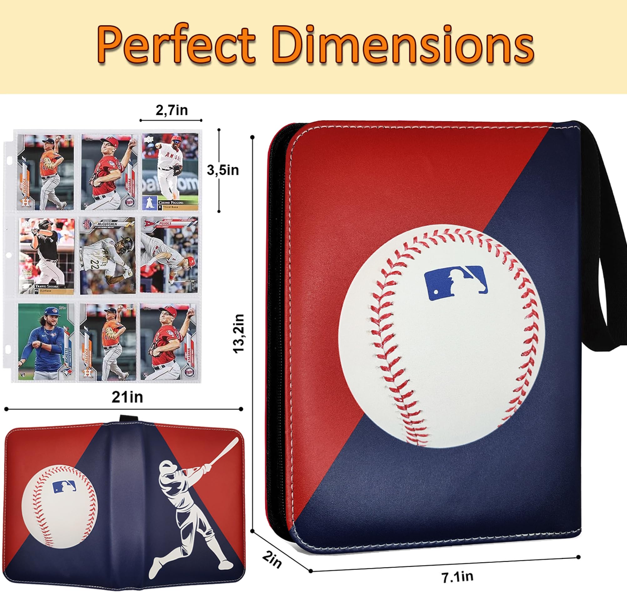 Slonser baseball card sleeves, 50 sleeves, protect your cards from wear.