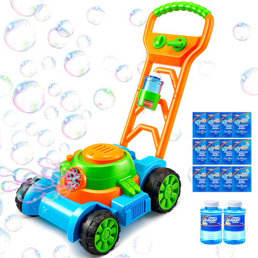 Sloosh Bubble Lawn Mower toy wheels in action for active play.