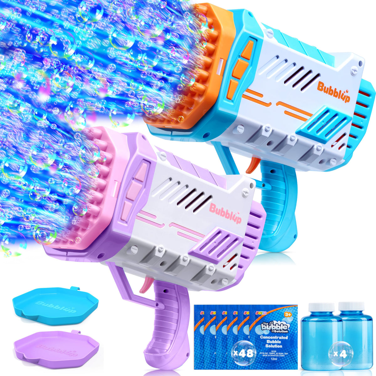 Sloosh rocket bubble gun 2-pack ready for outdoor play and family fun
