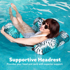 Sloosh tropical leaves design floats add vibrant poolside style