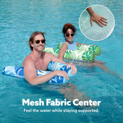 Sloosh 2-pack tropical leaves floats for shared pool fun