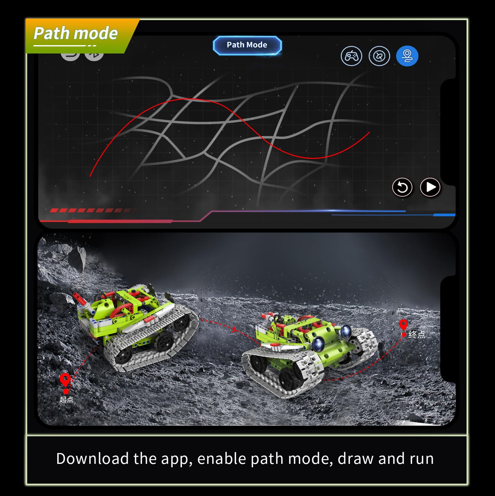 SlowlyTalk flexible joints enable smooth multi-direction movement and stunts.