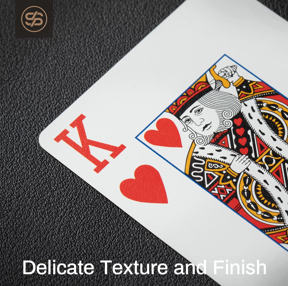 SLOWPLAY durable and flexible PVC cards resist wear during long games.