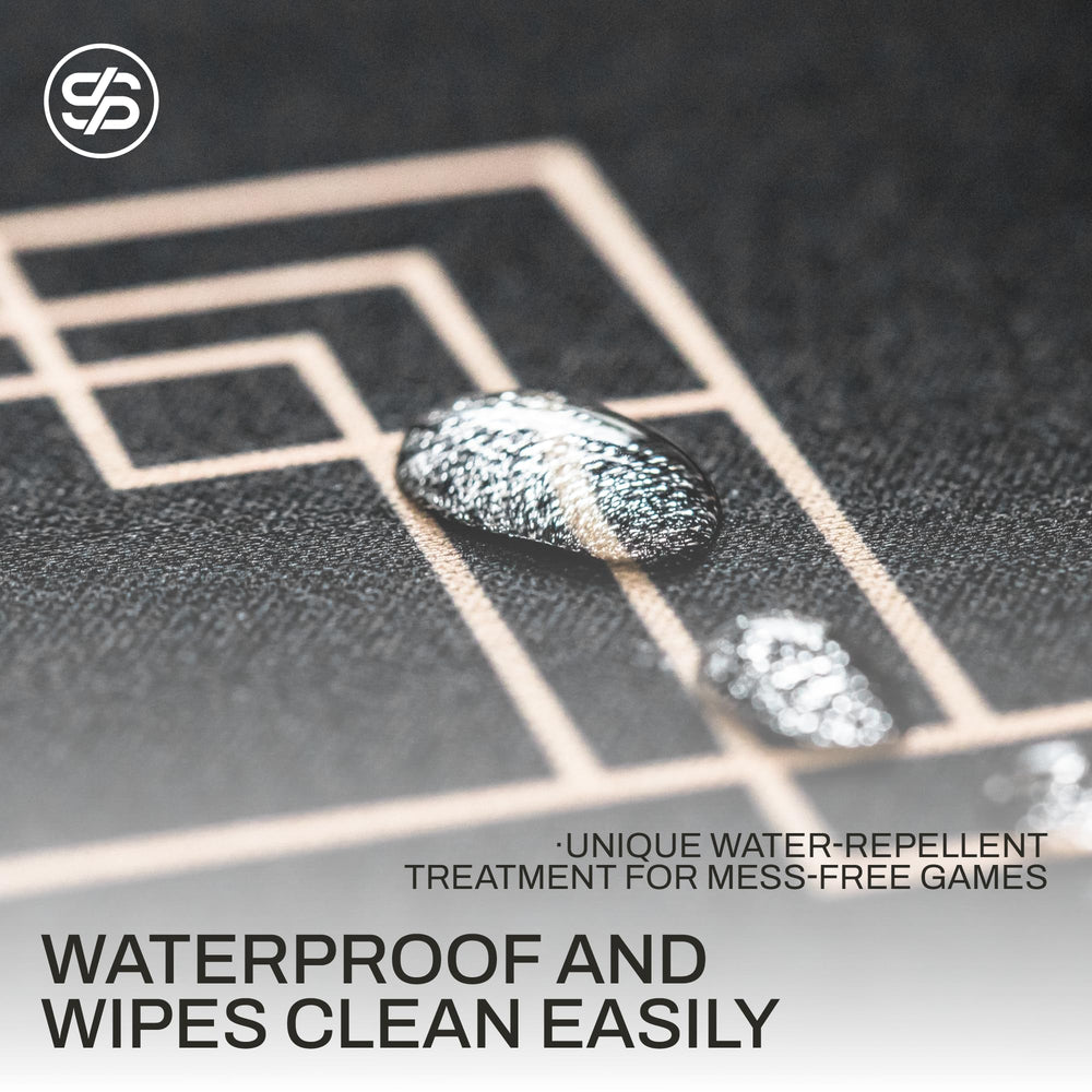 Slowplay Godel mat features durable hemmed edges for long-lasting use.