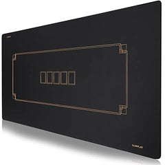 Slowplay Godel poker mat laid flat on a home table for smooth card slides.
