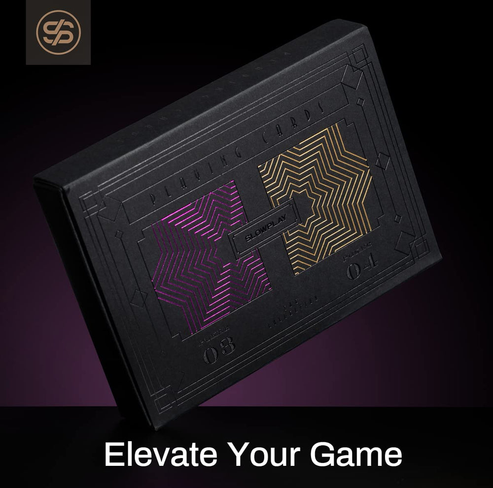 SLOWPLAY Texas Hold’em-ready decks with bold jumbo indices for quick recognition.