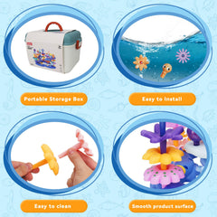 SLTBEH Coral Garden blue bases provide stable, engaging builds for kids