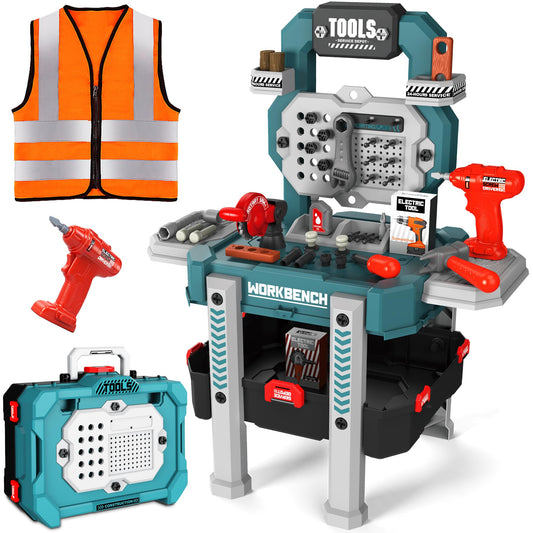 SLTBEH Toddler tool bench set with green design for imaginative construction play