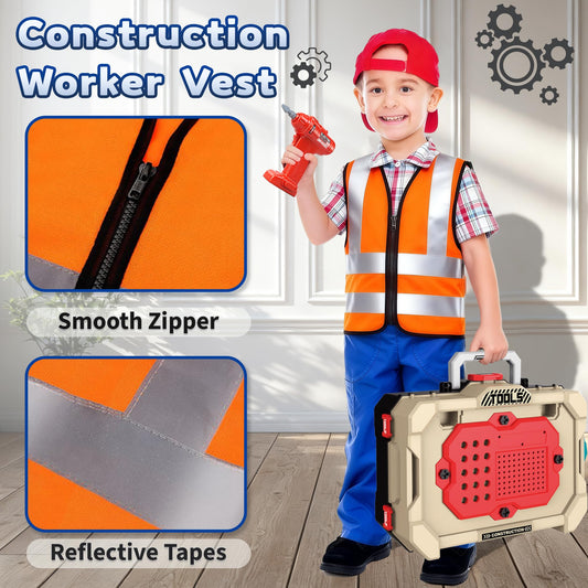 SLTBEH Toddler Tool Bench Set with drill, encourages hands-on pretend construction.