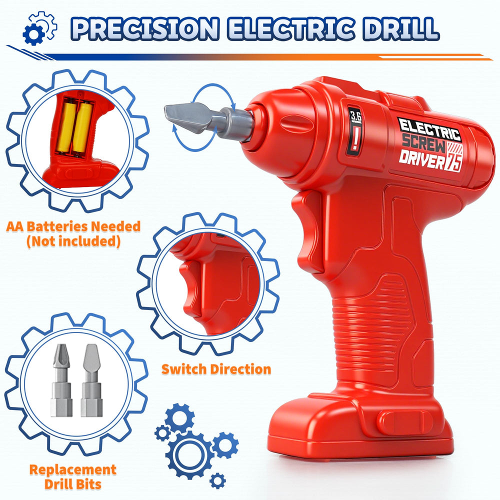 SLTBEH toy drill and reflective vest boost realistic pretend play