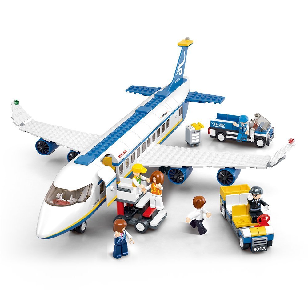 Sluban Airbus plane blocks – front view for imaginative building play.