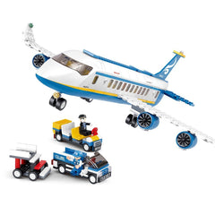 Sluban Airbus plane bricks – side view highlighting detailed assembly for kids.