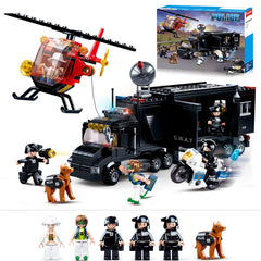 Sluban City Police Chase set truck front view for engaging law enforcement play