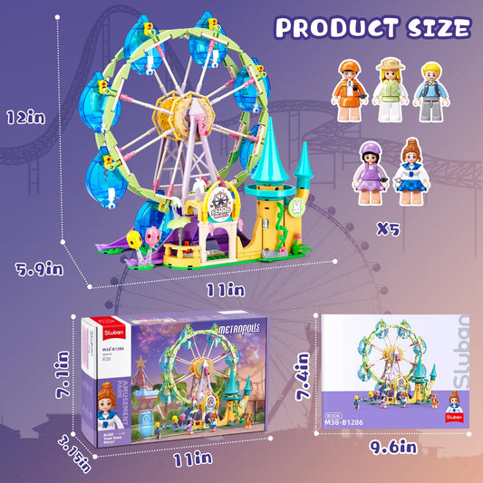 Sluban Ferris Wheel Cabin rotation enhances storytelling and engineering curiosity during playtime.