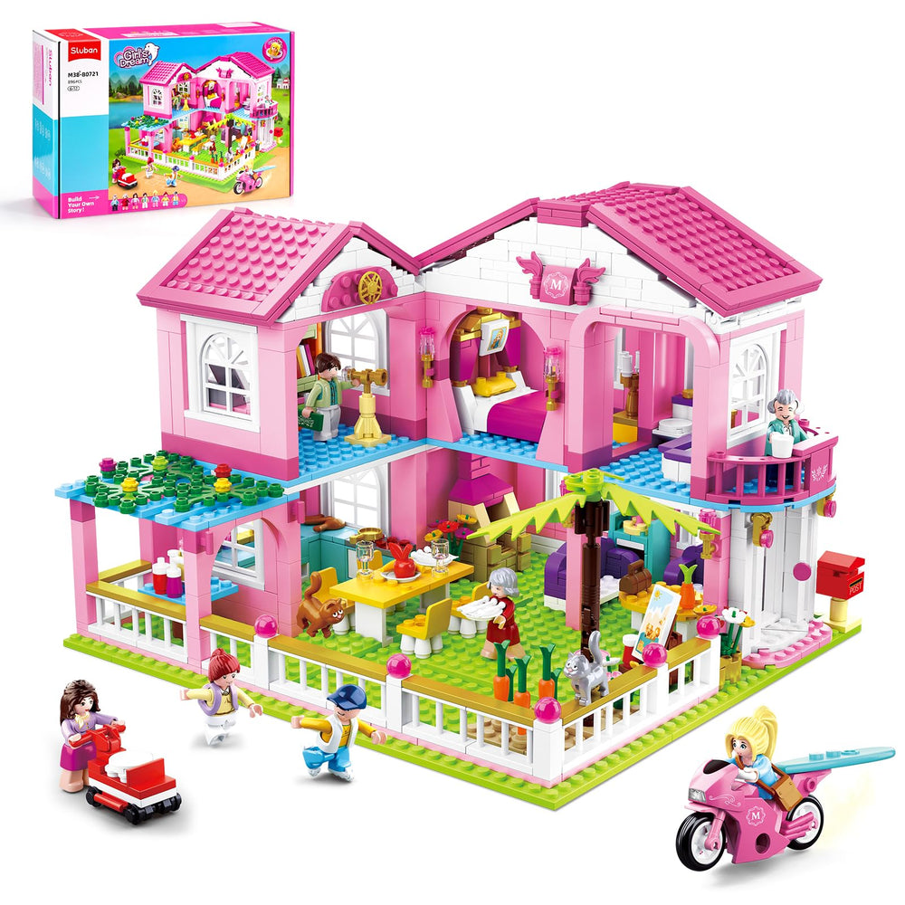 Sluban Garden Villa Friends exterior view showing a two-story villa for imaginative play.