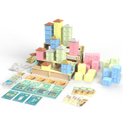 SlugFest Games Positano building tiles shape skyline with seaside appeal