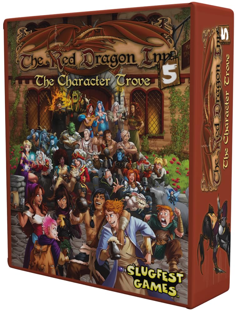 Slugfest Games The Red Dragon Inn 5 box front showing contents for quick setup.