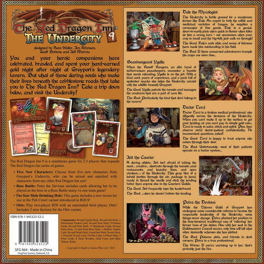 SlugFest Games Red Dragon Inn 9 Undercity Petra boss-battle card highlights boss mode.