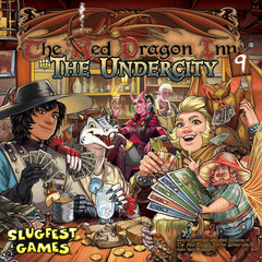 SlugFest Games Red Dragon Inn 9 Undercity standalone box demonstrates expandability for larger groups.