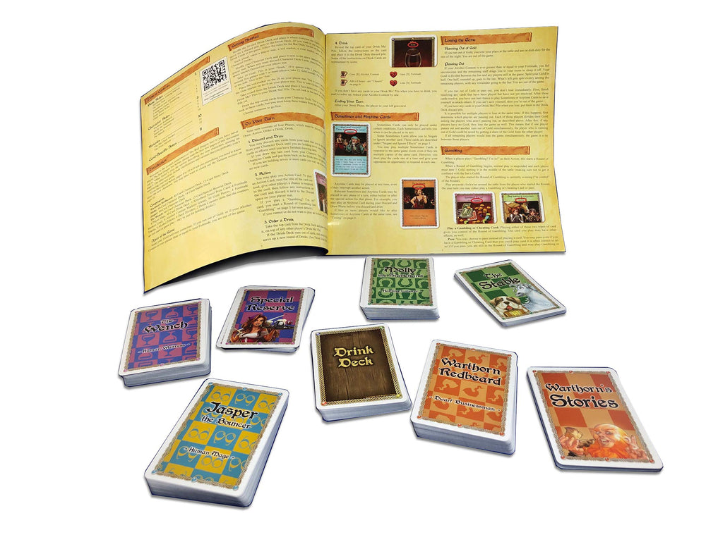 Slugfest Games Red Dragon Inn 7 box and contents ready for engaging tavern-night gameplay.