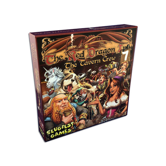 Slugfest Games Red Dragon Inn 7 tavern crew wench artwork for lively party gameplay.