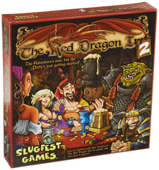 Slugfest Games The Red Dragon Inn 2 box art captures tavern chaos for quick game nights.