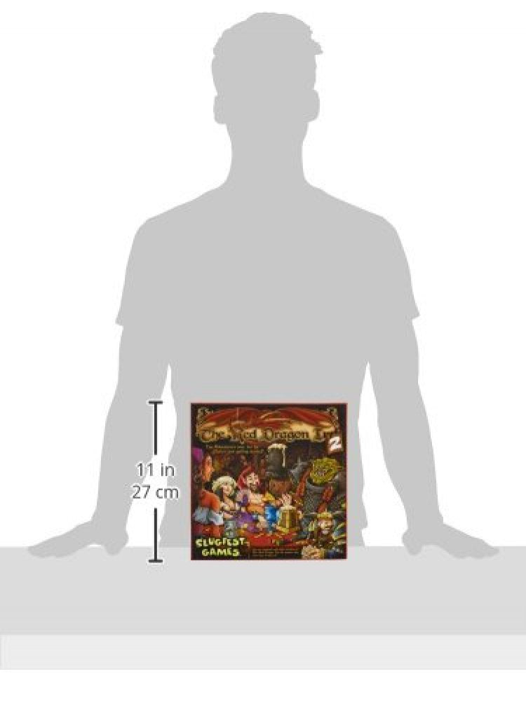 Slugfest Games The Red Dragon Inn 2 table spread shows a compact setup, ideal for travel.