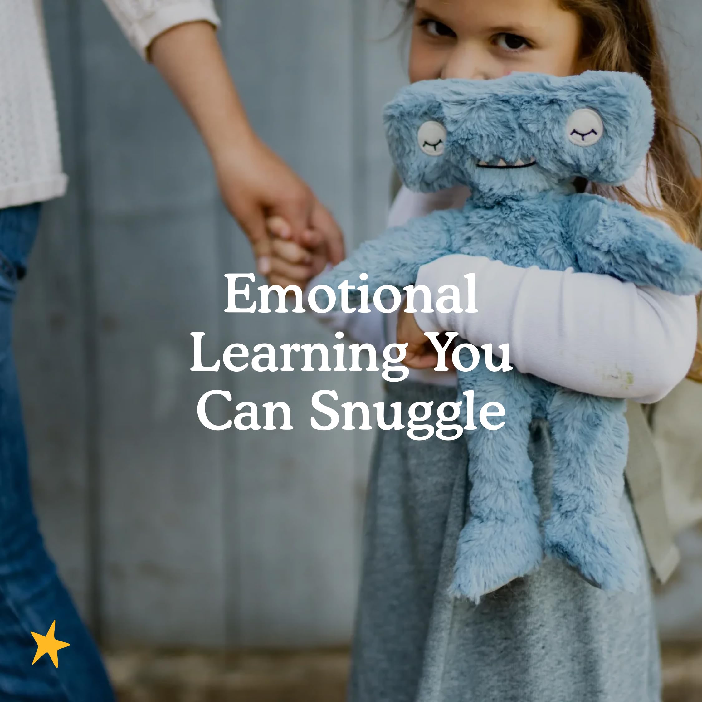 Slumberkins Hammerhead Kin plush texture, premium soft fabric for comforting hugs.