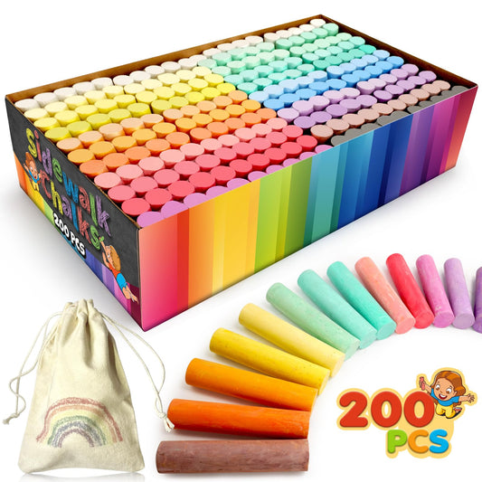 Small Fish 200pcs sidewalk chalks collection for vibrant outdoor art