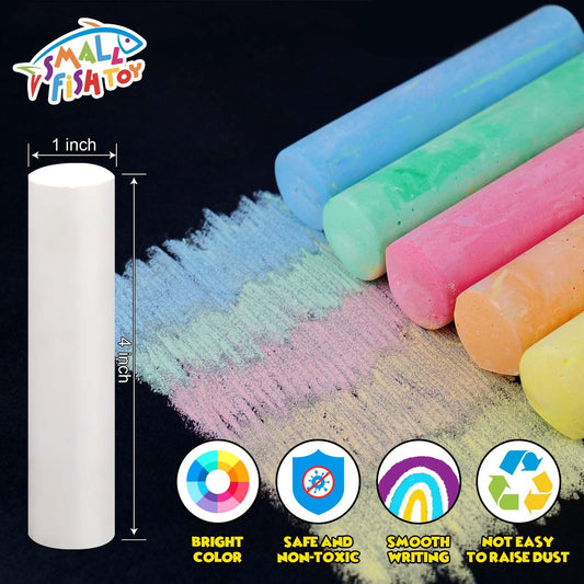 Small Fish chalk set with storage bag for easy outdoor art on the go.